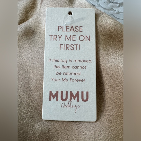 NWT Los Angeles Show Me Your Mumu Shannon One Shoulder Dress Champagne Sz XS - Picture 12 of 14